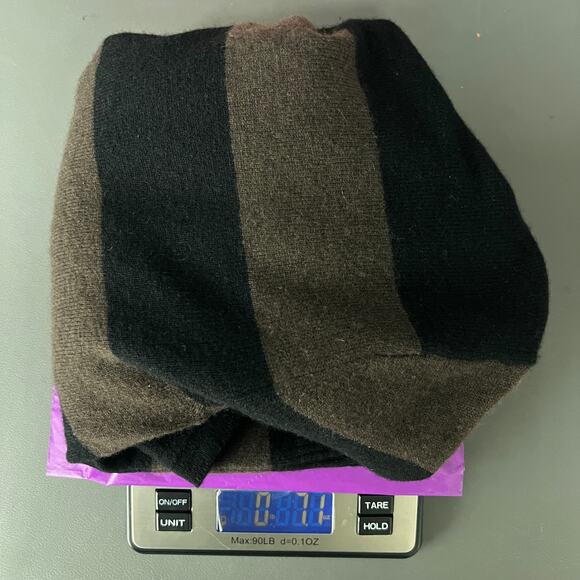 BCBG Maxazria Crop Cowl Neck Striped Women's Sweater Size Small Black & Brown - Picture 7 of 7